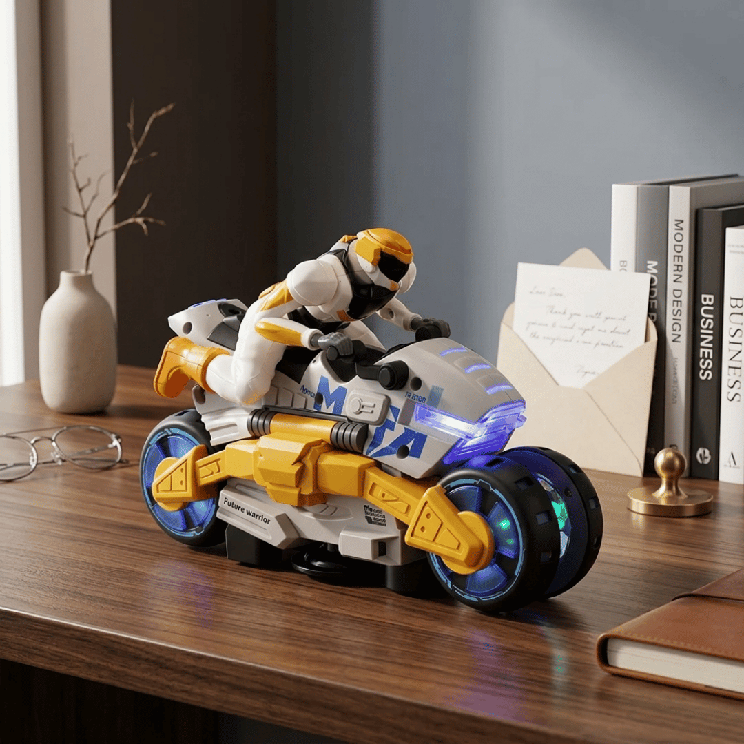 HOMERO 2-in-1 Electric Stunt Transforming Thrilling Motorcycle Toy