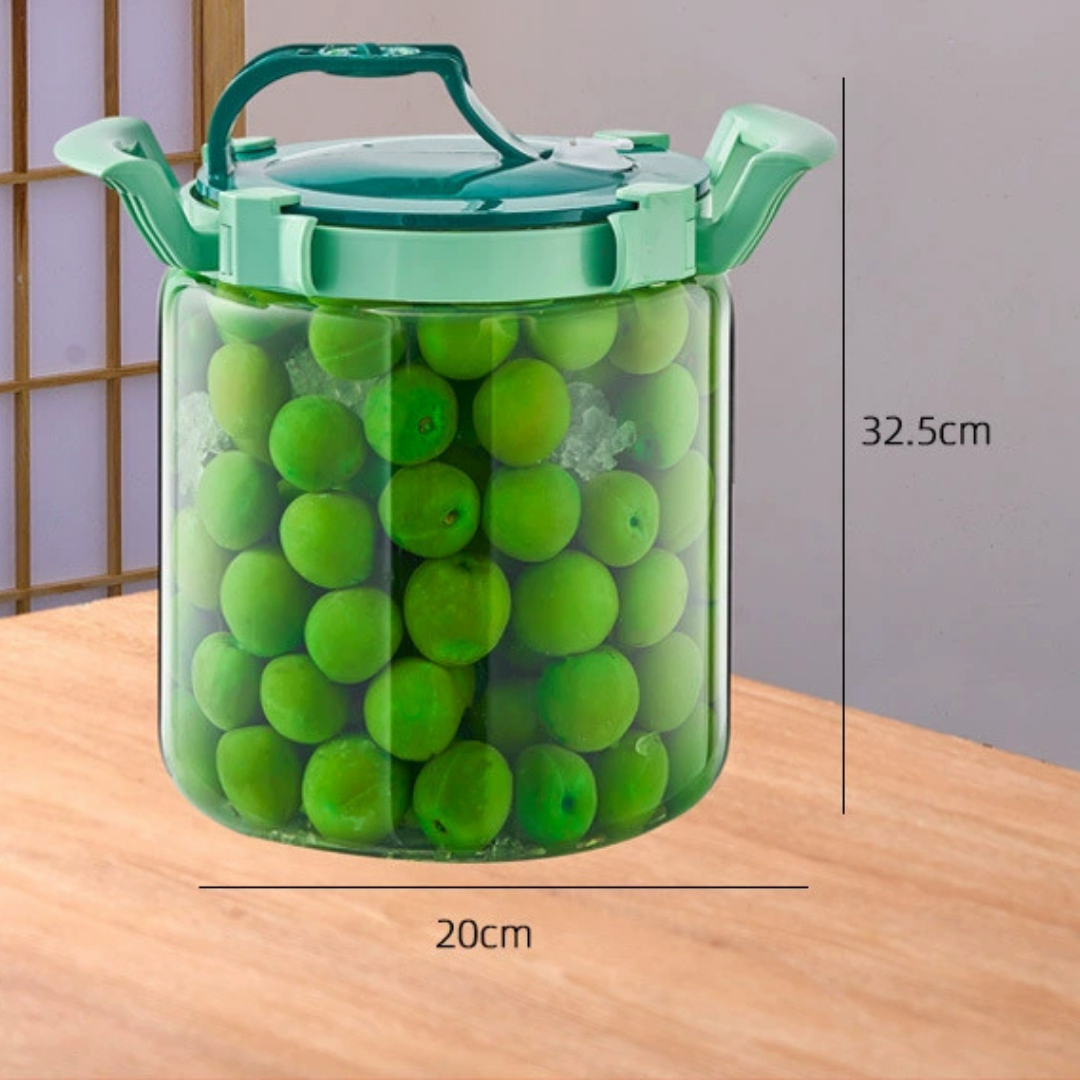 HOMERO Multi-Purpose Airtight Crystal Clear Thick Wall Design Storage Jar