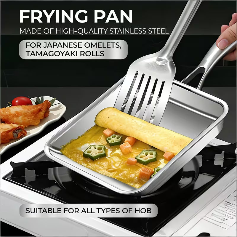 316 Steel Square Tamagoyaki Cooking Pan