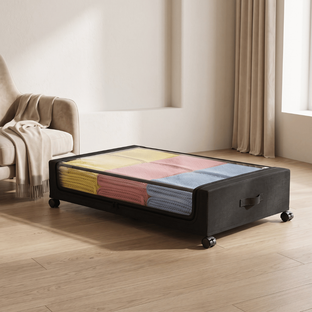 Under-Bed Rolling Storage Wardrobe Organizer with Wheels