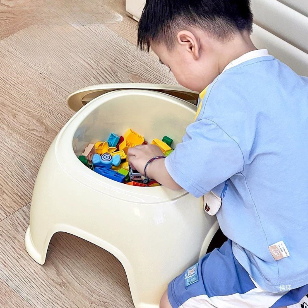 Homero Adorable Baby Stool with Storage and Anti Skid Pads