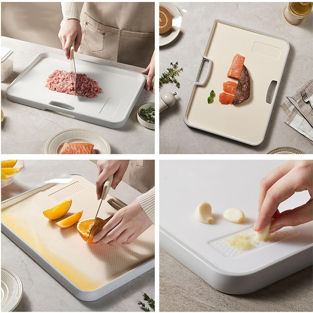 Homero Premium Double Sided Cutting Board with Grinding Zone