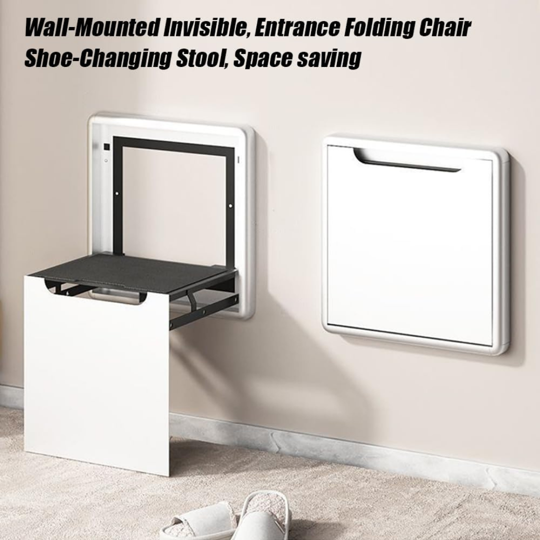 HOMERO Aluminum Wall Mounted Space Saving Folding Stool