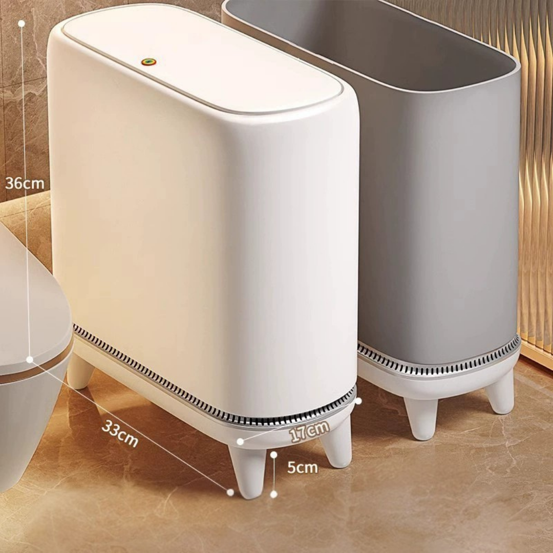 Homero Narrow Press-Top Space-Saving Slim Design Trash Can - 12.5L