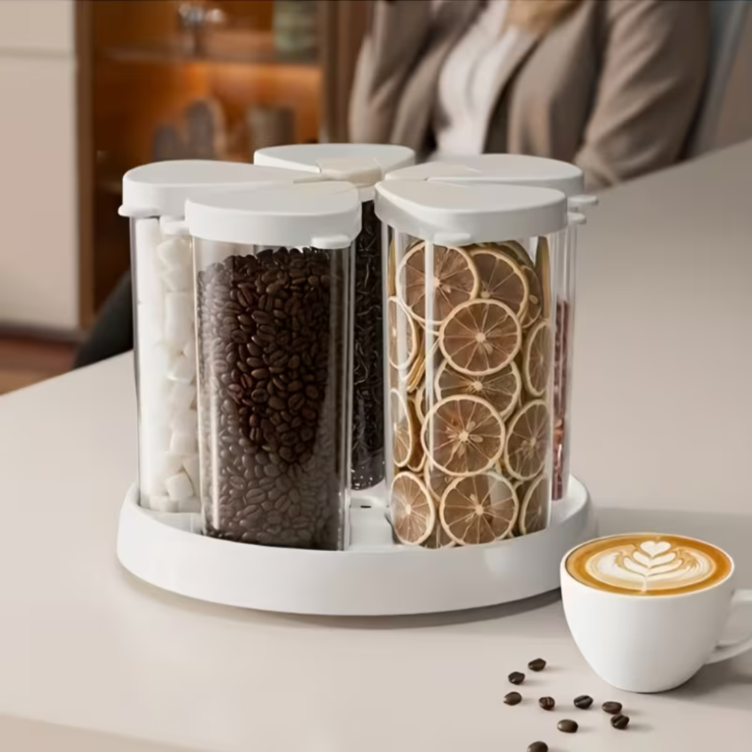 Homero 360° Rotating Base Five Grains Storage Container