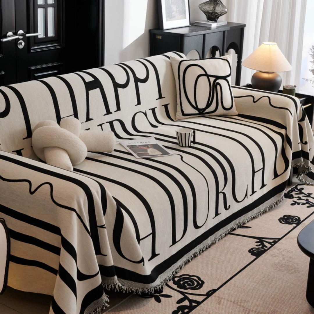 Chenille Fabric Luxury Reversible Throw Sofa Cover