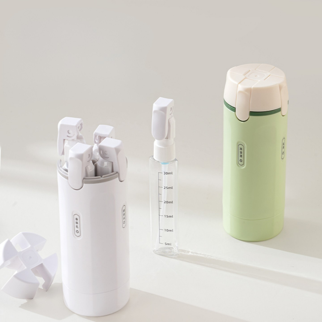 HOMERO Compact 4-in-1 Travel Refill Bottle Set - 40ml Capacity