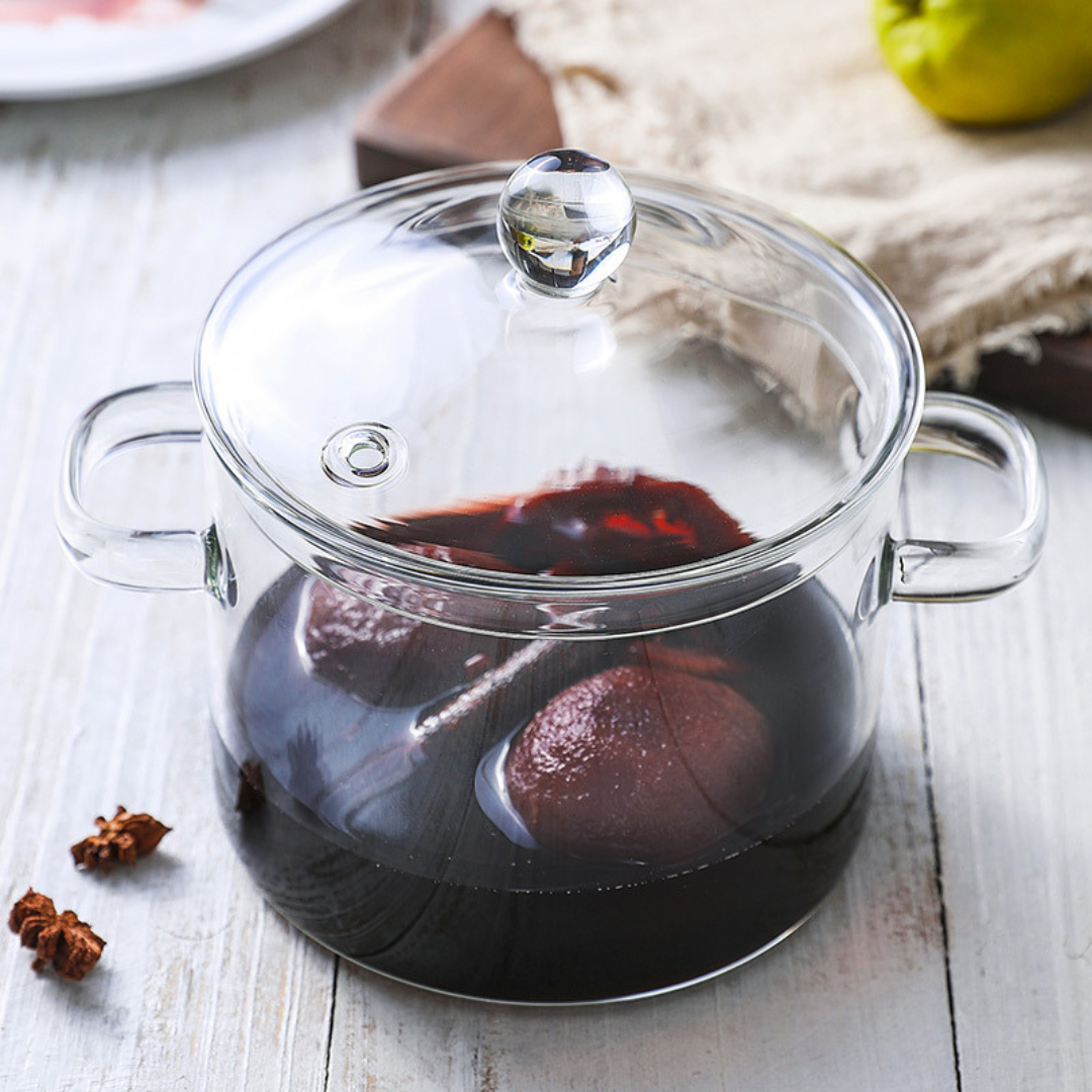 Multi-Use Borosilicate Glass Simmer Pot with Lid