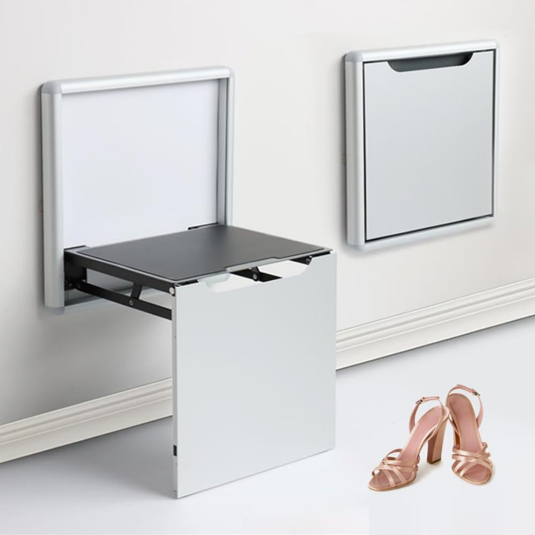 HOMERO Aluminum Wall Mounted Space Saving Folding Stool