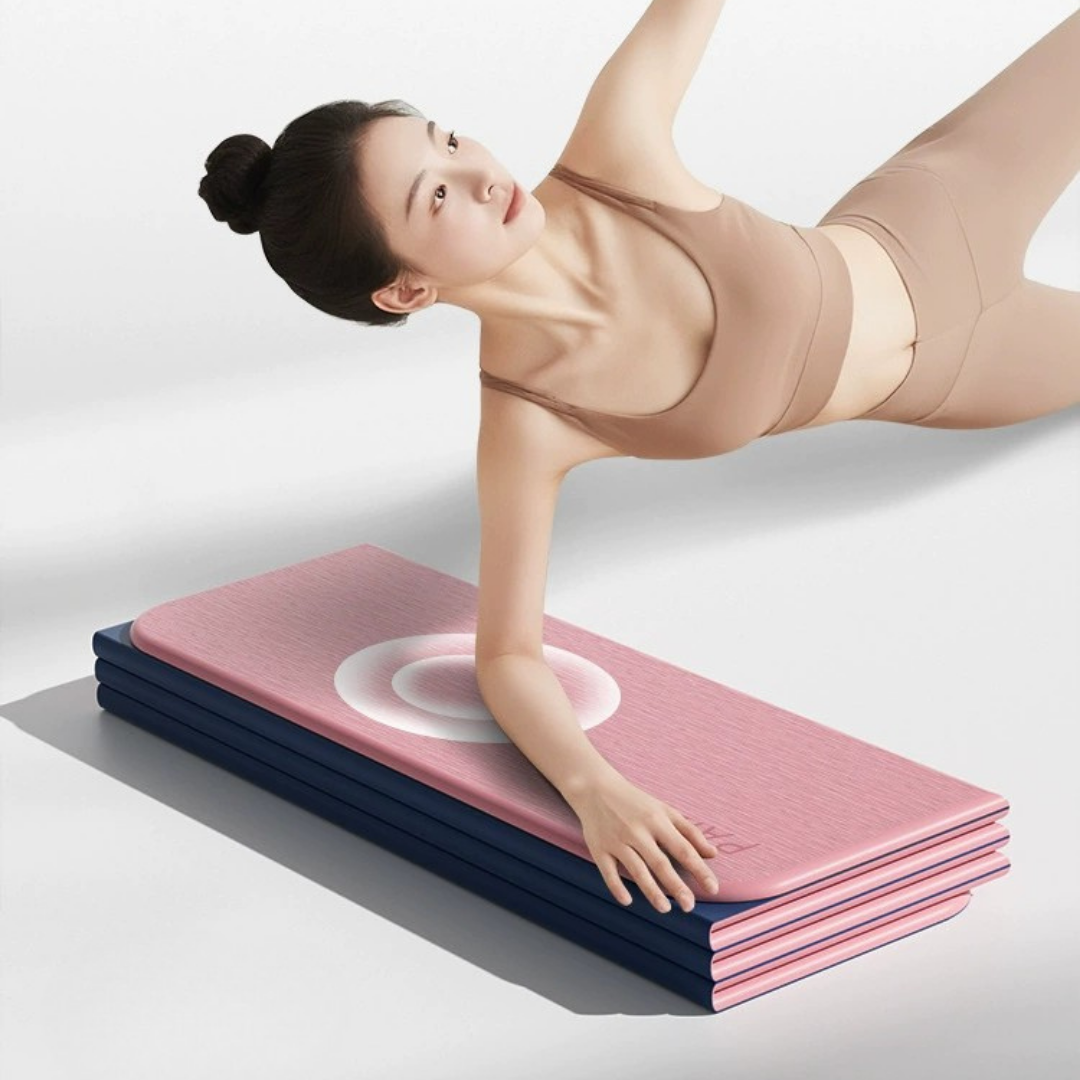 HOMERO Double-Sided Anti-Slip Foldable Yoga Mat - TPE 6mm Thickness