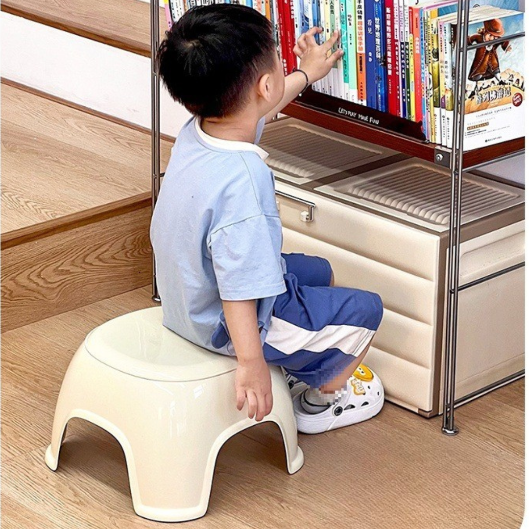 Homero Adorable Baby Stool with Storage and Anti Skid Pads