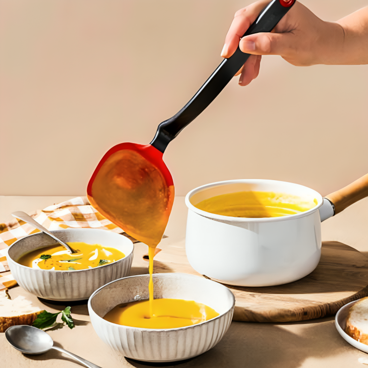 HOMERO Premium Fold-Flat Silicone Cooking Ladle