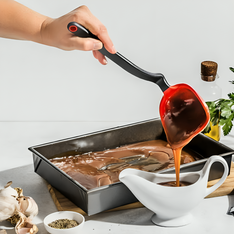 HOMERO Premium Fold-Flat Silicone Cooking Ladle