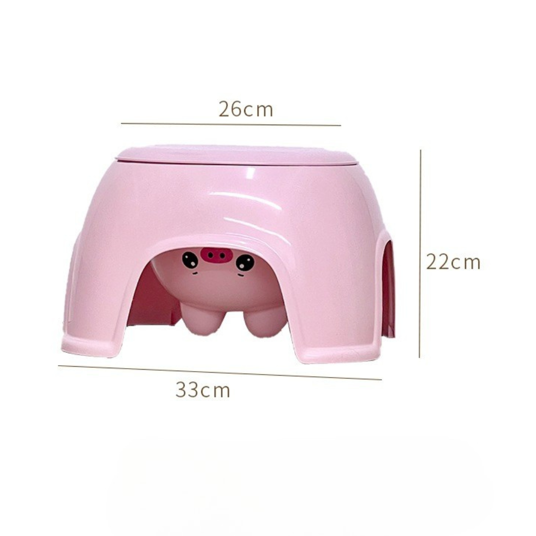 Homero Adorable Baby Stool with Storage and Anti Skid Pads