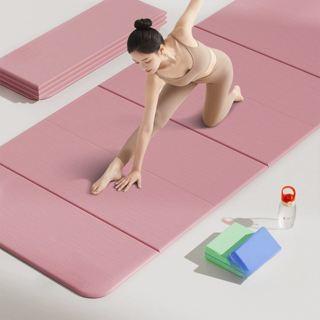 HOMERO Double-Sided Anti-Slip Foldable Yoga Mat - TPE 6mm Thickness