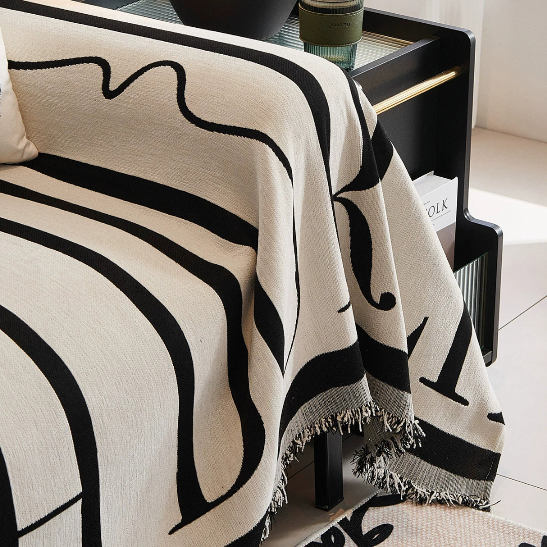 Chenille Fabric Luxury Reversible Throw Sofa Cover