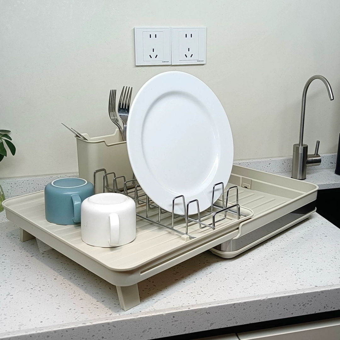 Multi Utility Stainless Steel Expandable Dish Drying Rack