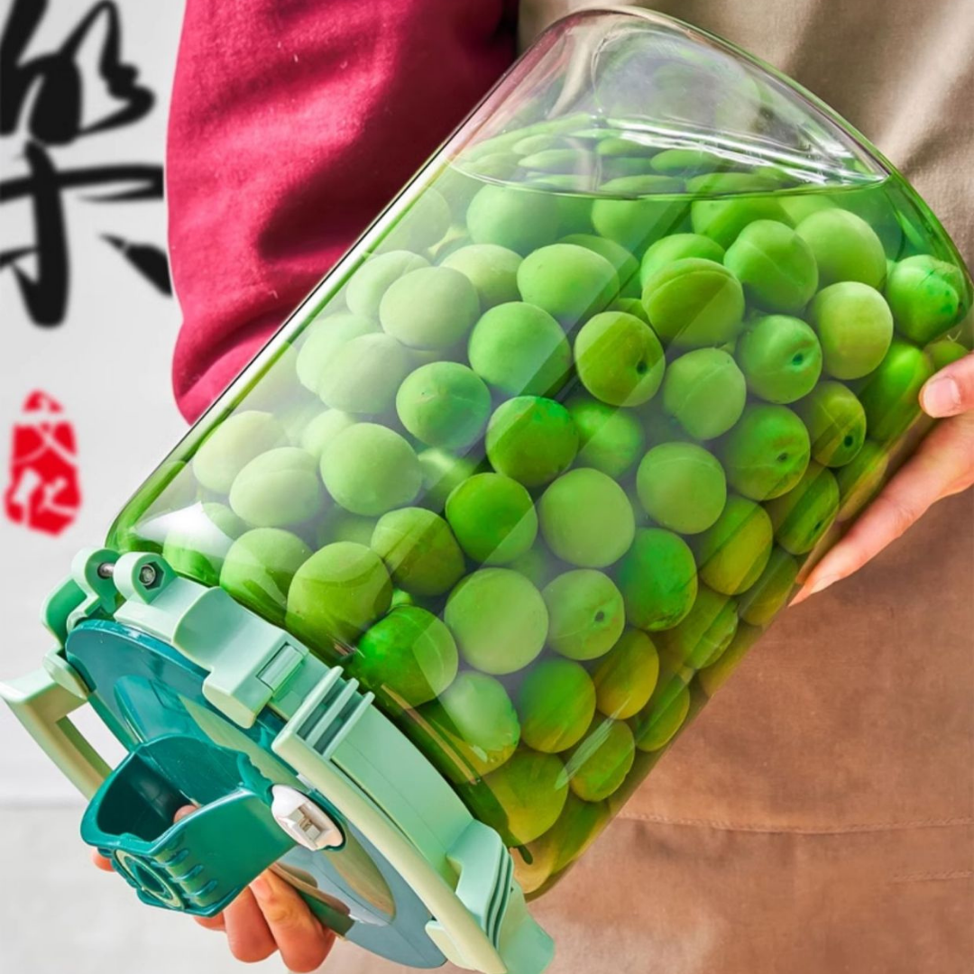 HOMERO Multi-Purpose Airtight Crystal Clear Thick Wall Design Storage Jar