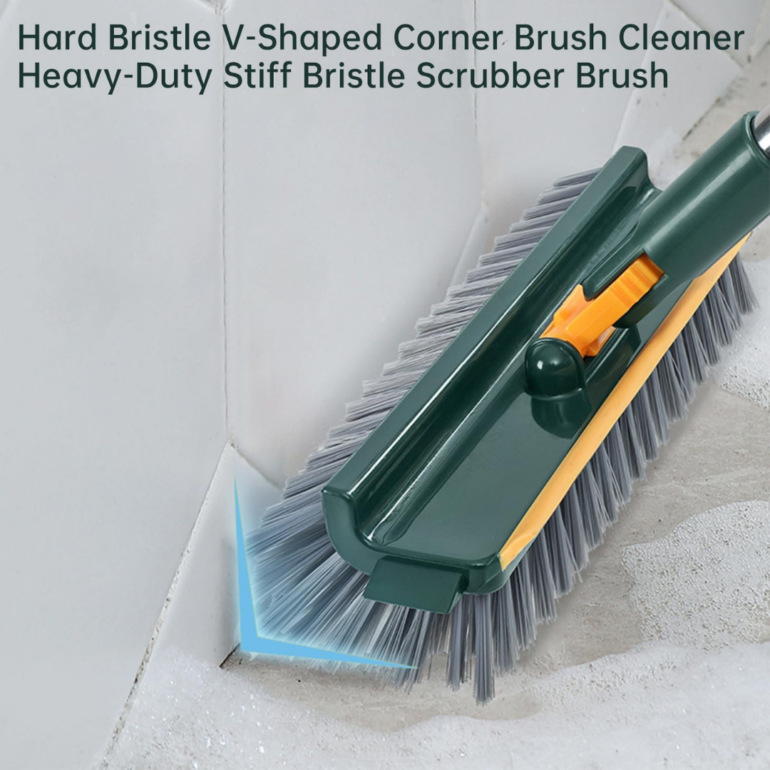 4 in 1 Adjustable Long Handle Multi-Angle Rotating Floor Scrub Brush