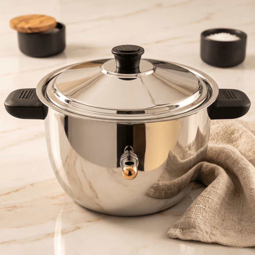 Double Wall Stainless Steel Whistling Milk Boiler