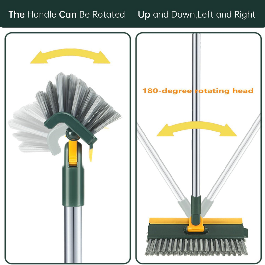 4 in 1 Adjustable Long Handle Multi-Angle Rotating Floor Scrub Brush