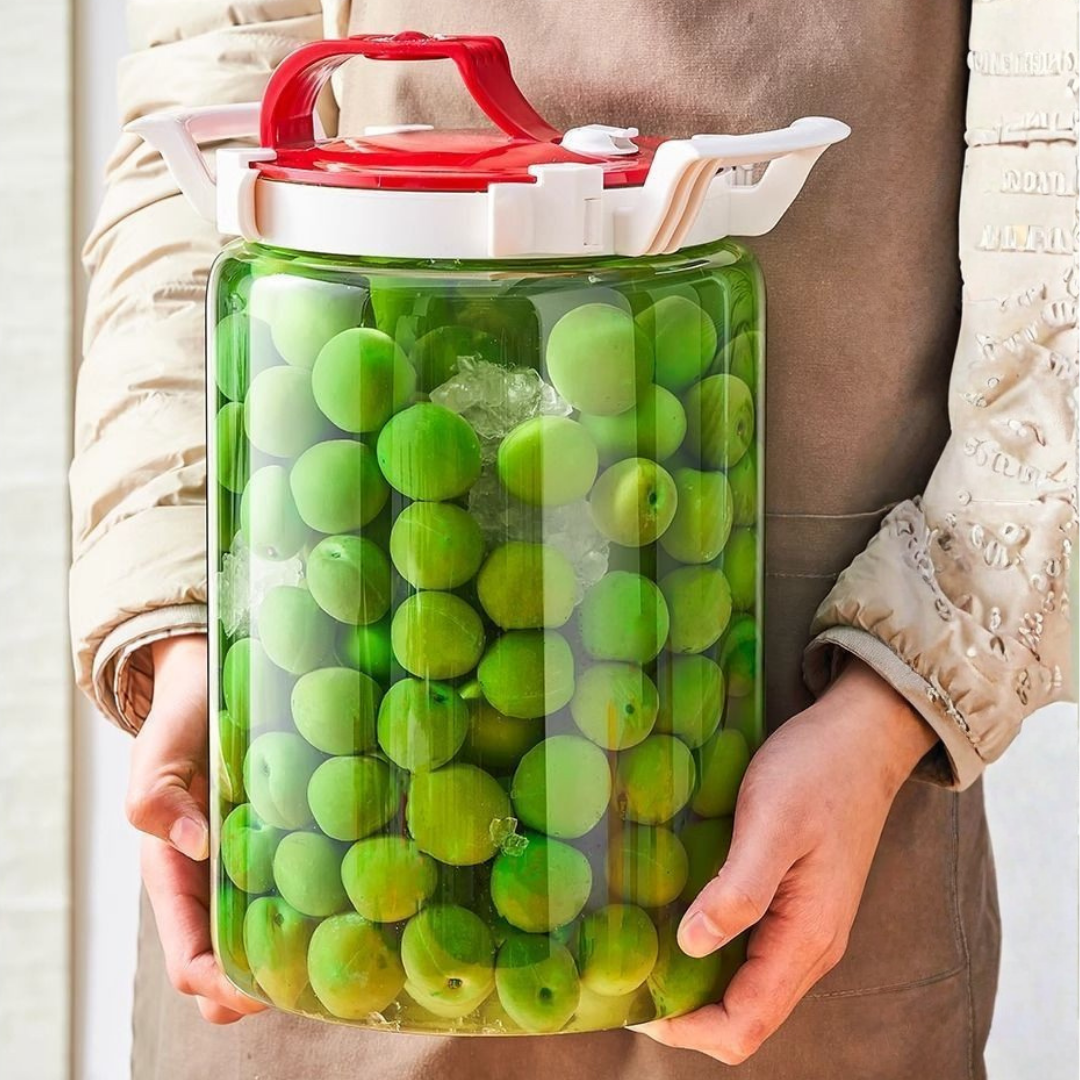 HOMERO Multi-Purpose Airtight Crystal Clear Thick Wall Design Storage Jar