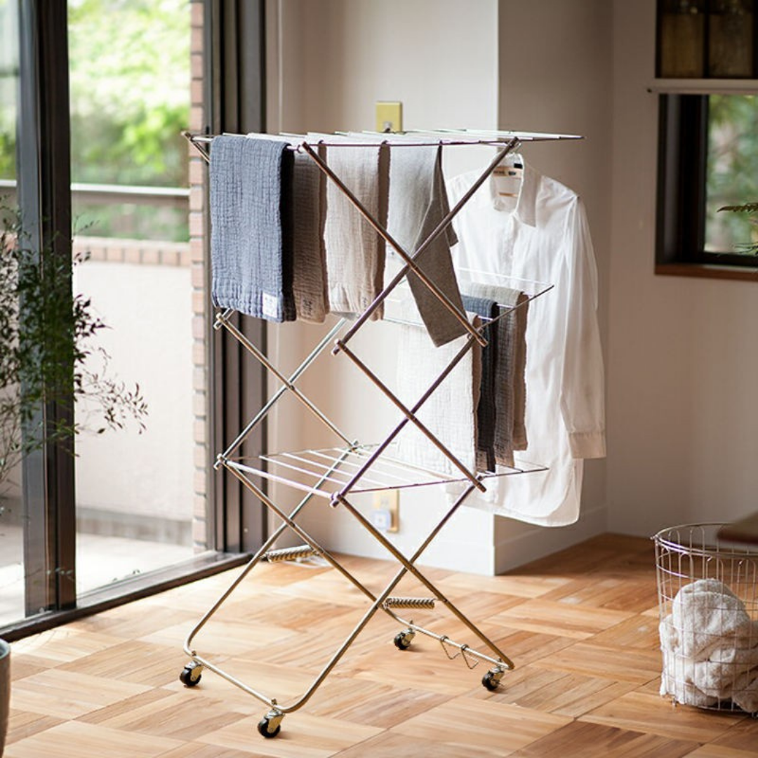 HOMERO Multi-Layer Space Saving Stainless Steel Foldable Drying Rack