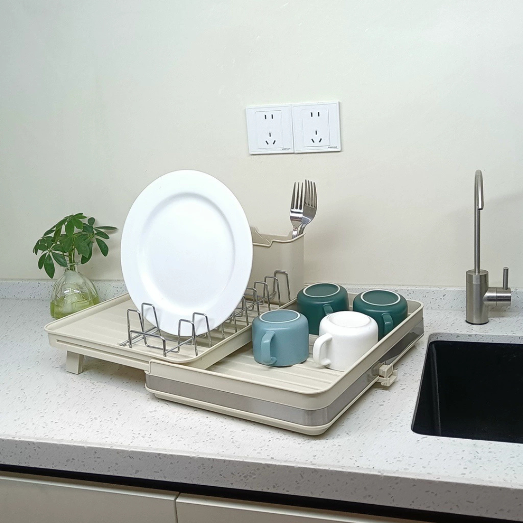 Multi Utility Stainless Steel Expandable Dish Drying Rack