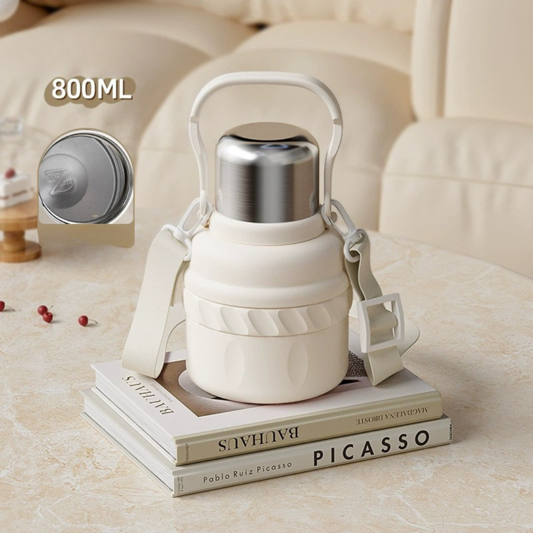 HOMERO Artistic Stainless Steel Double Layer Thermos Cup