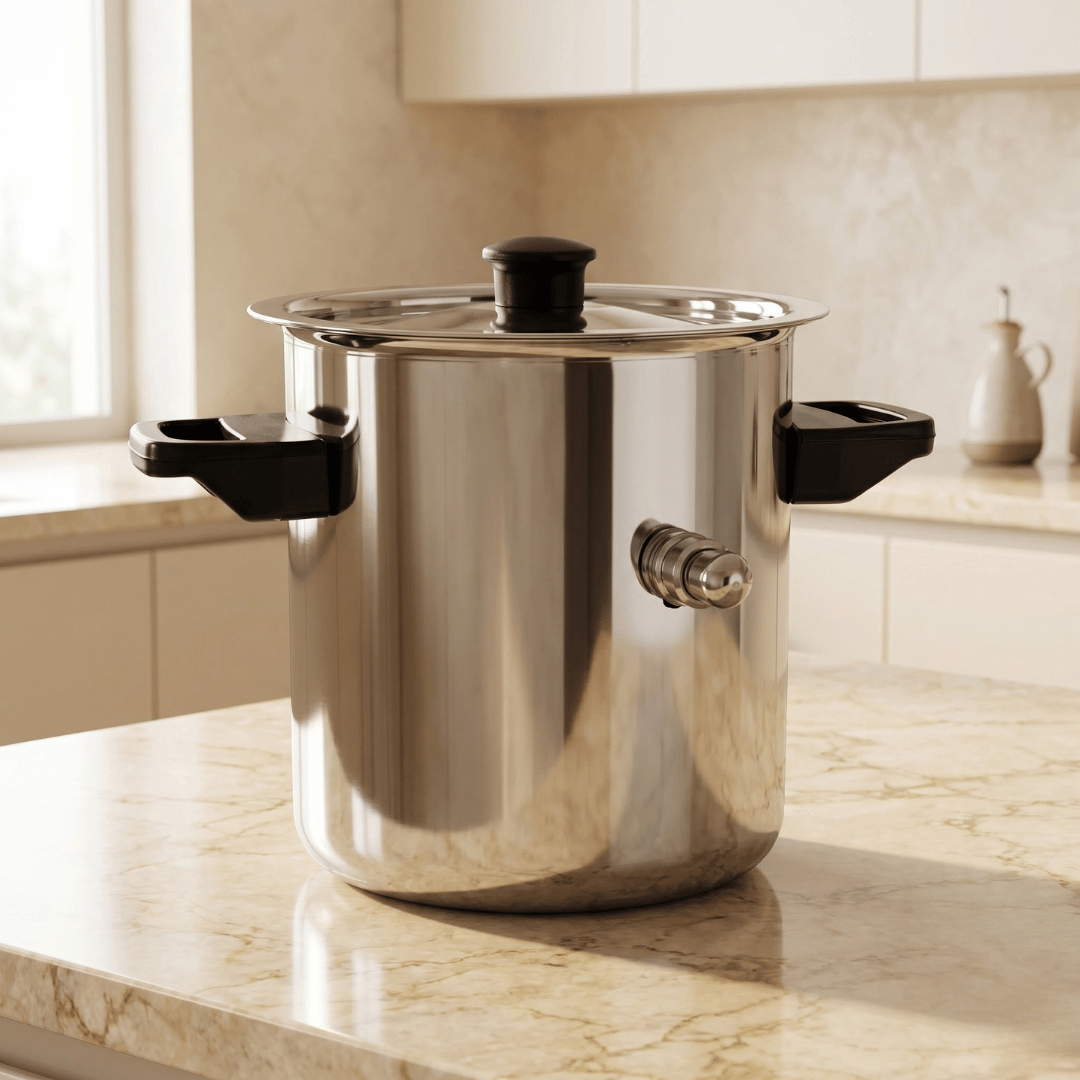 Stainless Steel Whistle Alert Spill Proof Milk Boiler