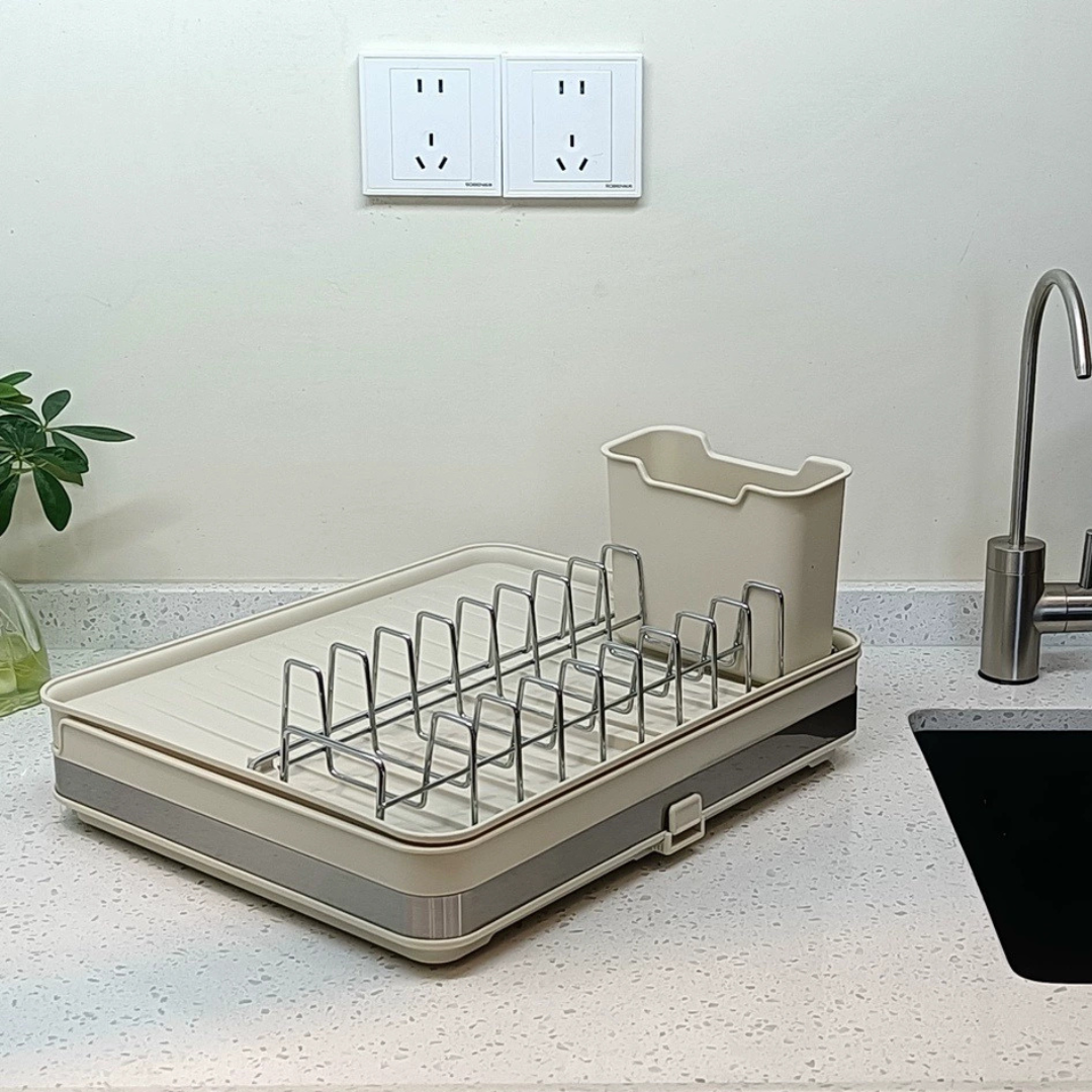 Multi Utility Stainless Steel Expandable Dish Drying Rack