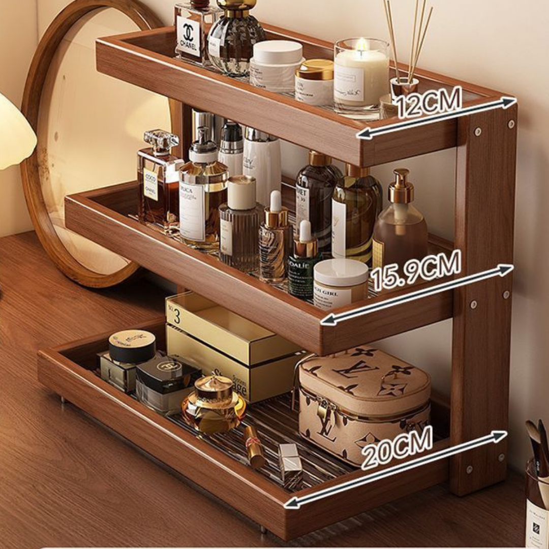 Homero 3-Layer Desktop Bamboo Storage Rack Organizer