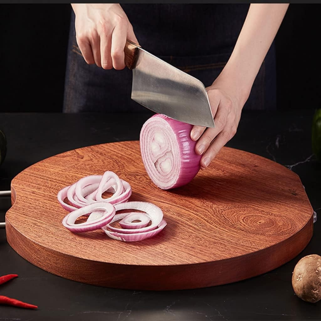 Homero Premium Ebony Wood Dual-Side Round Cutting Board 33x33x2.9cm