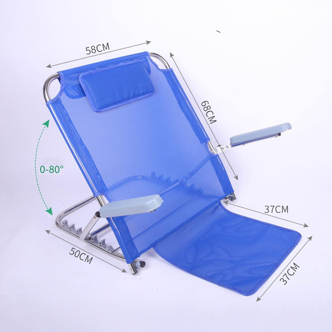 Homero Ergonomic Lumbar Support Adjustable Recliner Bed Backrest Chair with Armrest