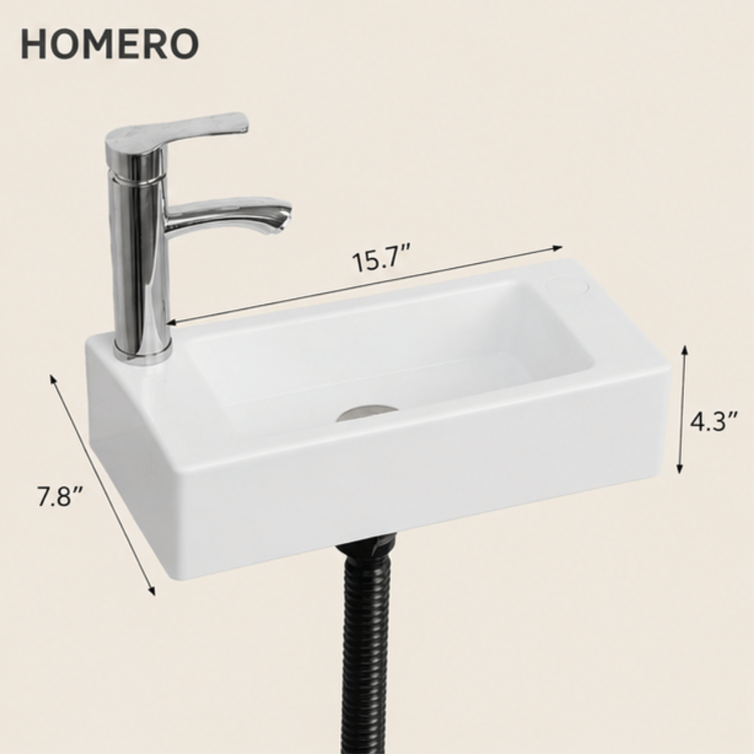 Compact Wall Mounted Mini Plastic Hand Wash Basin