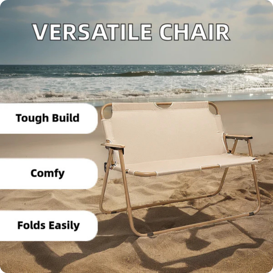 Homero Portable Outdoor Double Folding Chair Premium 600D Oxford Cloth Design