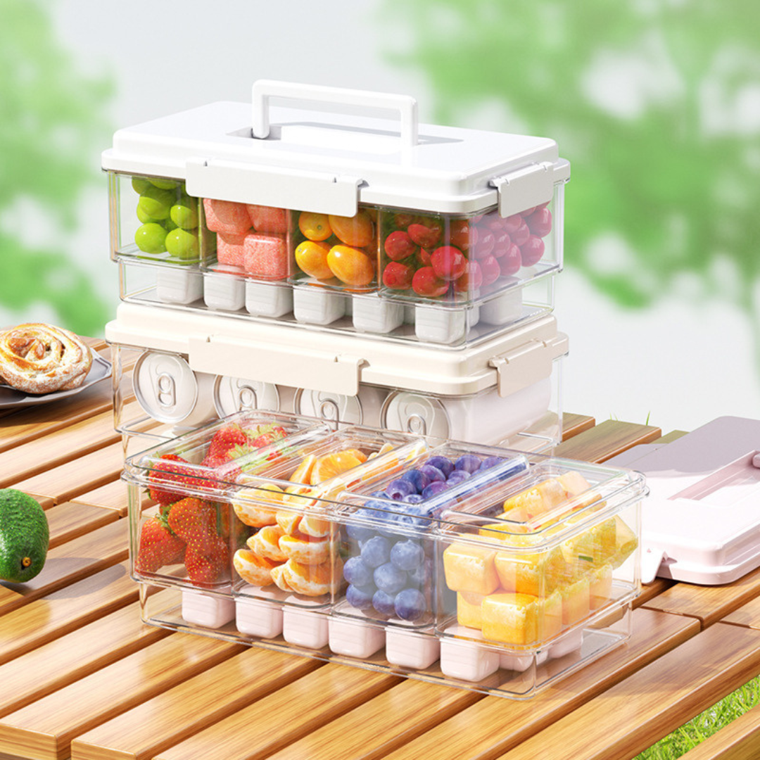 Homero Multi-Functional Portable Ice Cube Lunch Box with Sealed Compartments