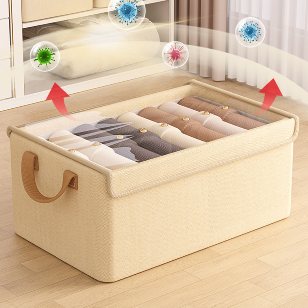 Clear View Foldable Wardrobe Storage Organizer