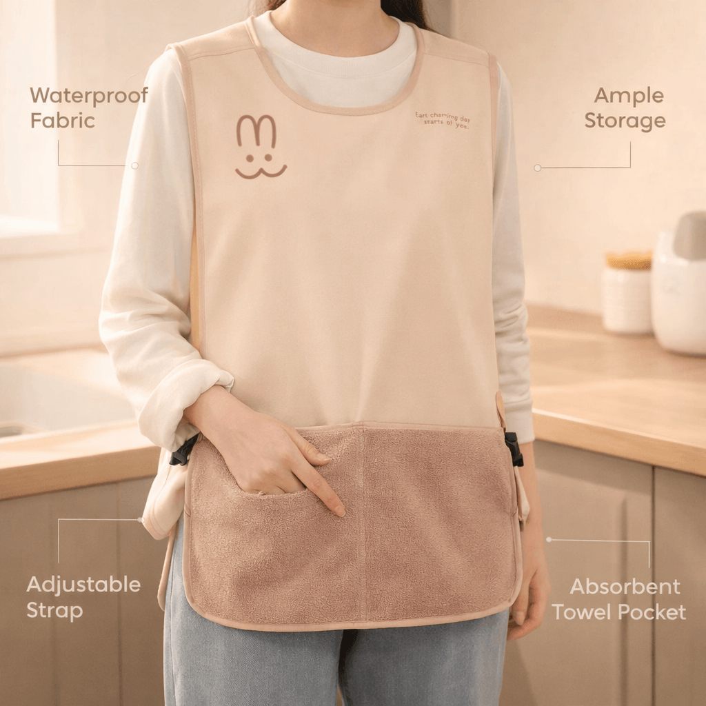 Multipurpose Waterproof and Oil-Proof Kitchen Apron with Pockets