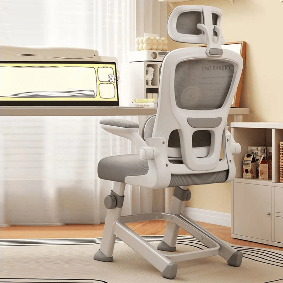 Modern Ergonomic Home Office Chair With Breathable Mesh Adjustable Armrests Headrest and Lumbar Support