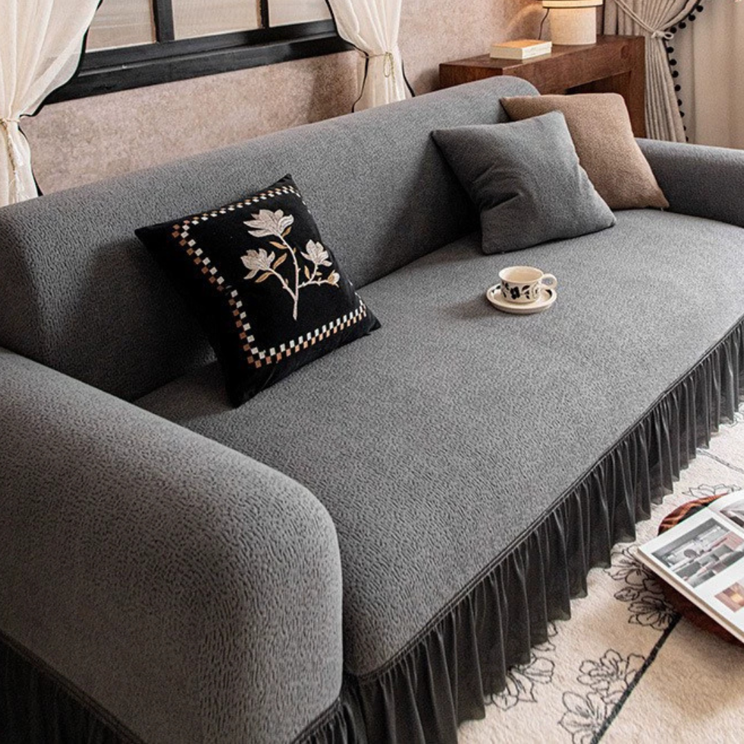 Premium Stretchable Polar Fleece Jacquard Sofa Cover