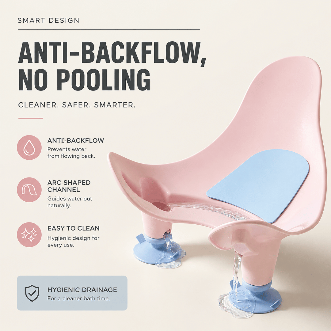 Ergonomic Infant Baby Butt Washing Foldable Basin