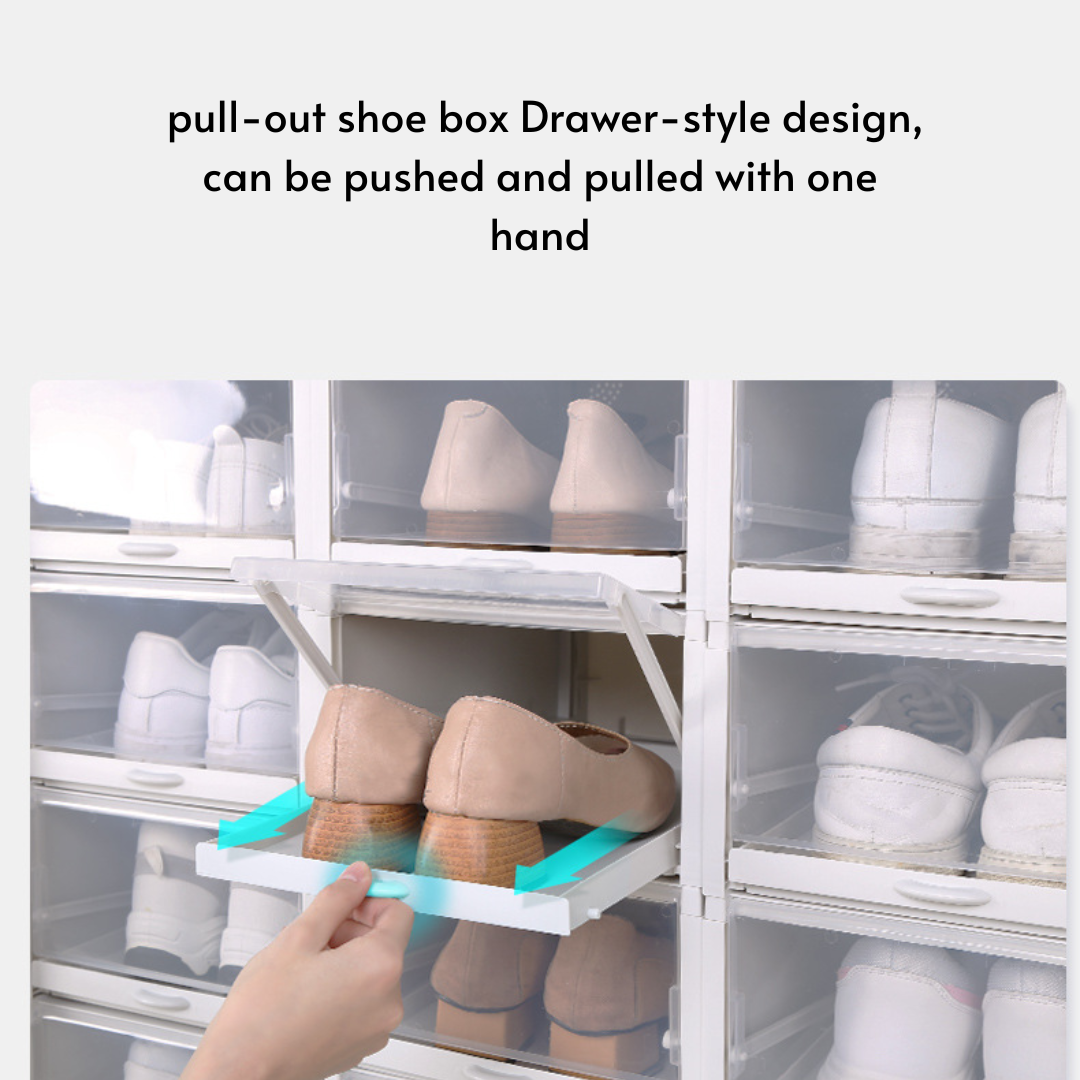 Quick Pull Stackable Dustproof Shoe Cabinet