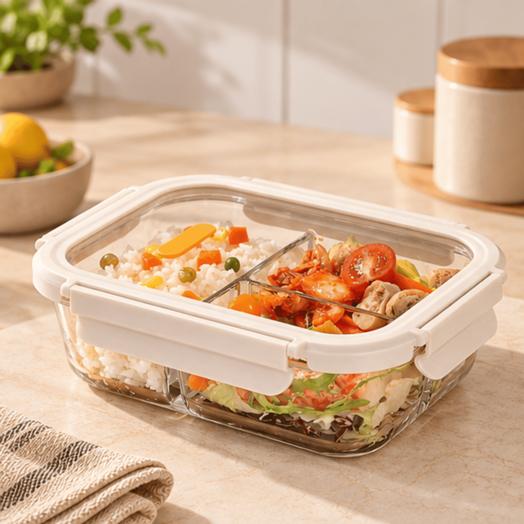Microwave Safe Borosilicate Glass Food Storage Container