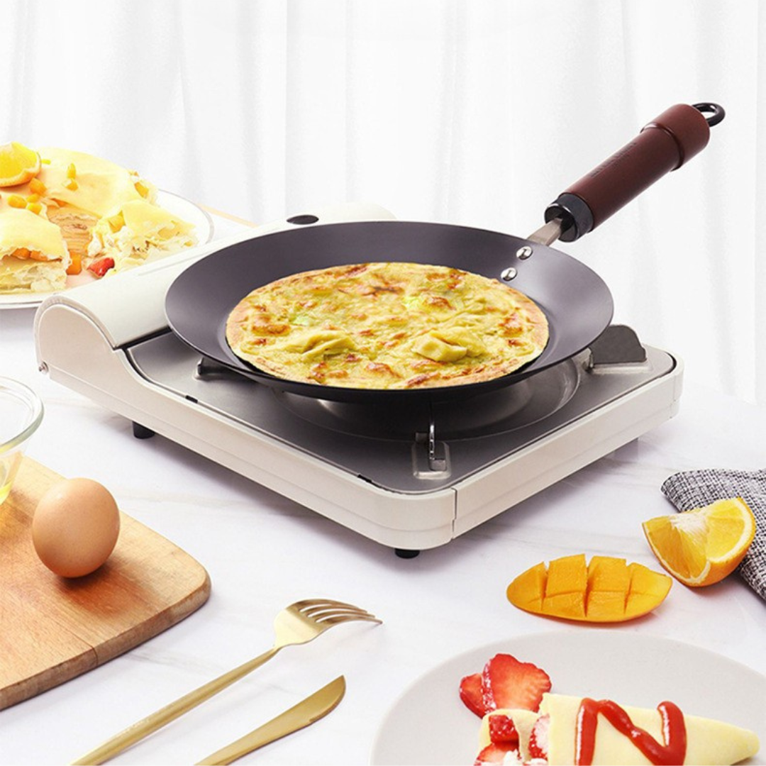 Homero High Purity Iron Multi-Purpose Pan Flat Open Design 26CM Diameter