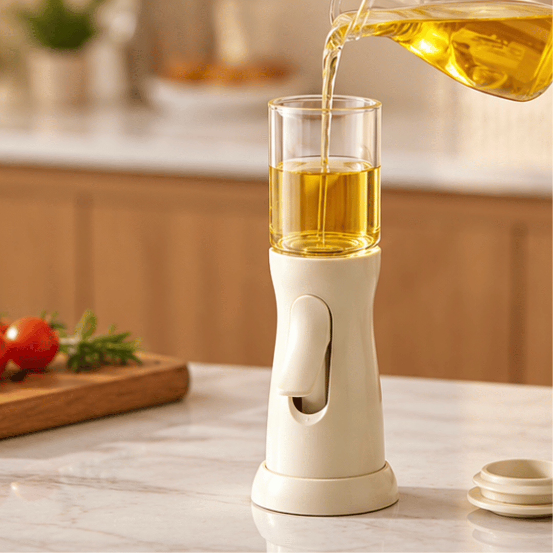 Premium Borosilicate Glass Oil Sprayer with 3D Circular Mist