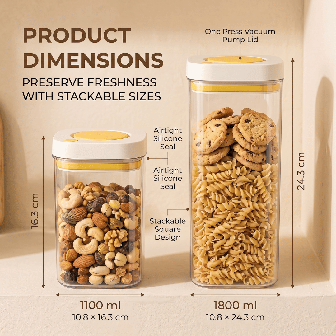 One Press Vacuum Airtight Food Storage Container