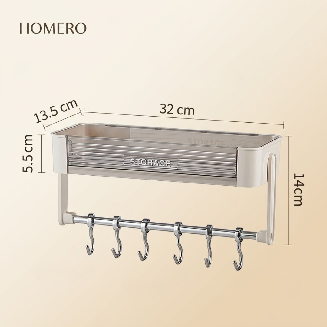 Multipurpose Wall Mounted Kitchen Bathroom Organizer