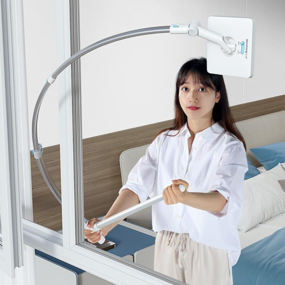 360° Rotating Telescopic Double-Sided High Rise Window Cleaner