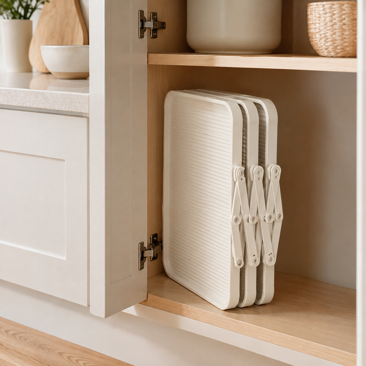 Foldable Multi Layer Dish & Prep Tray Storage Rack
